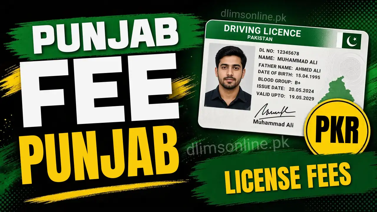 Punjab driving license fee and license fee structure